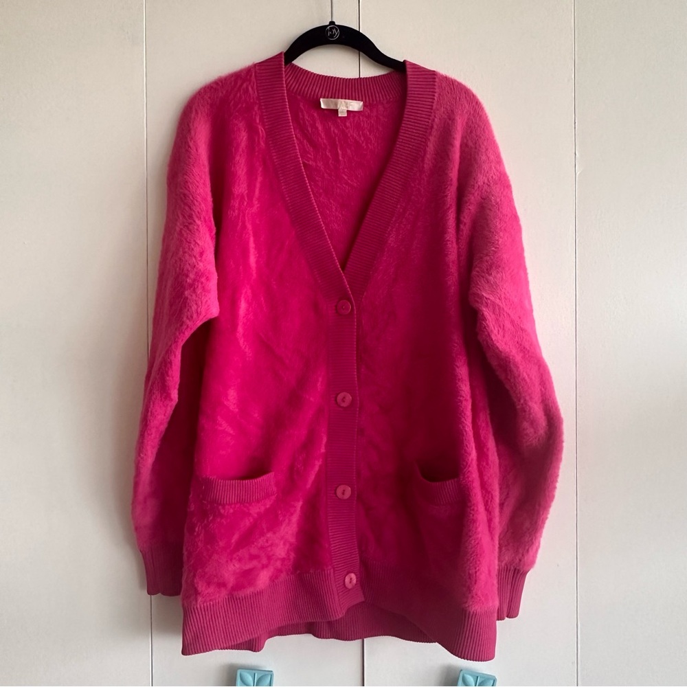 Wayf Flynn Cardigan magenta excellent used condition.